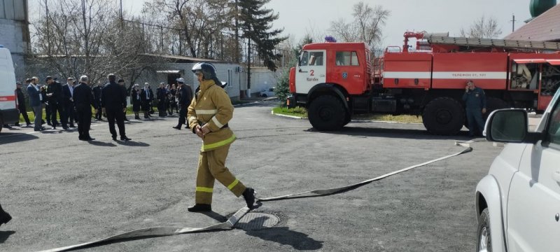 Малгобекские полицейские приняли участие в пожарно-тактических учениях