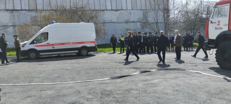 Малгобекские полицейские приняли участие в пожарно-тактических учениях